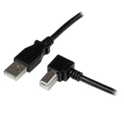 StarTech.com 1 m USB 2.0 A naar rechtshoekige B-kabel M/M - Afbeelding 2