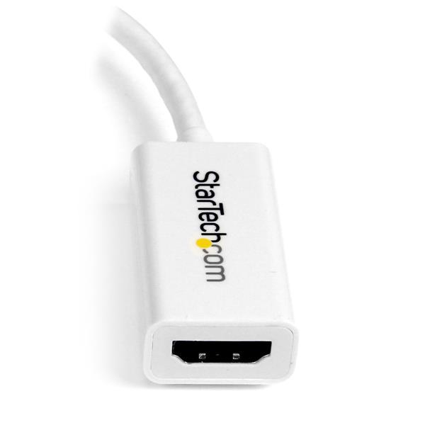 StarTech.com Mini DisplayPort naar HDMI 4K- audio video converter mDP 1.2 naar HDMI actieve adapter voor Mac Book Pro / Mac Book Air wit - Afbeelding 4