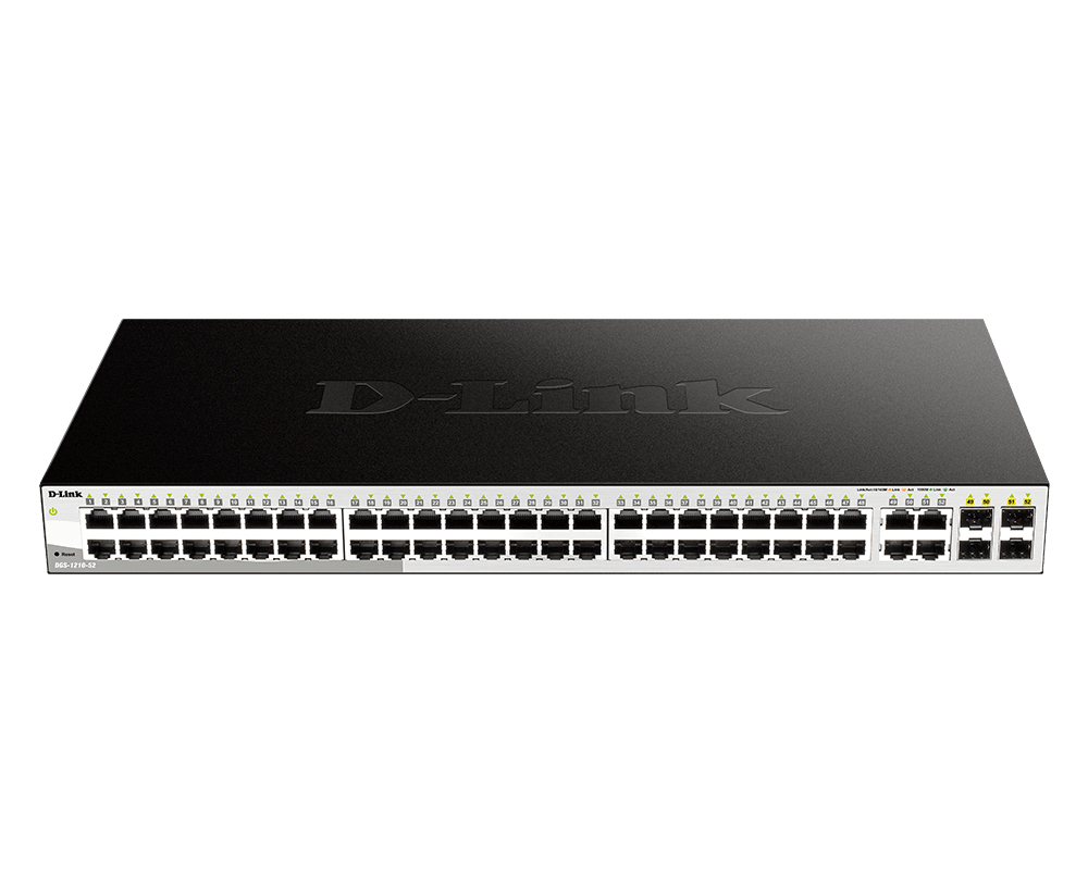 D-Link DGS-1210-52 Managed L2 Gigabit Ethernet (10/100/1000) 1U Zwart - Afbeelding 2