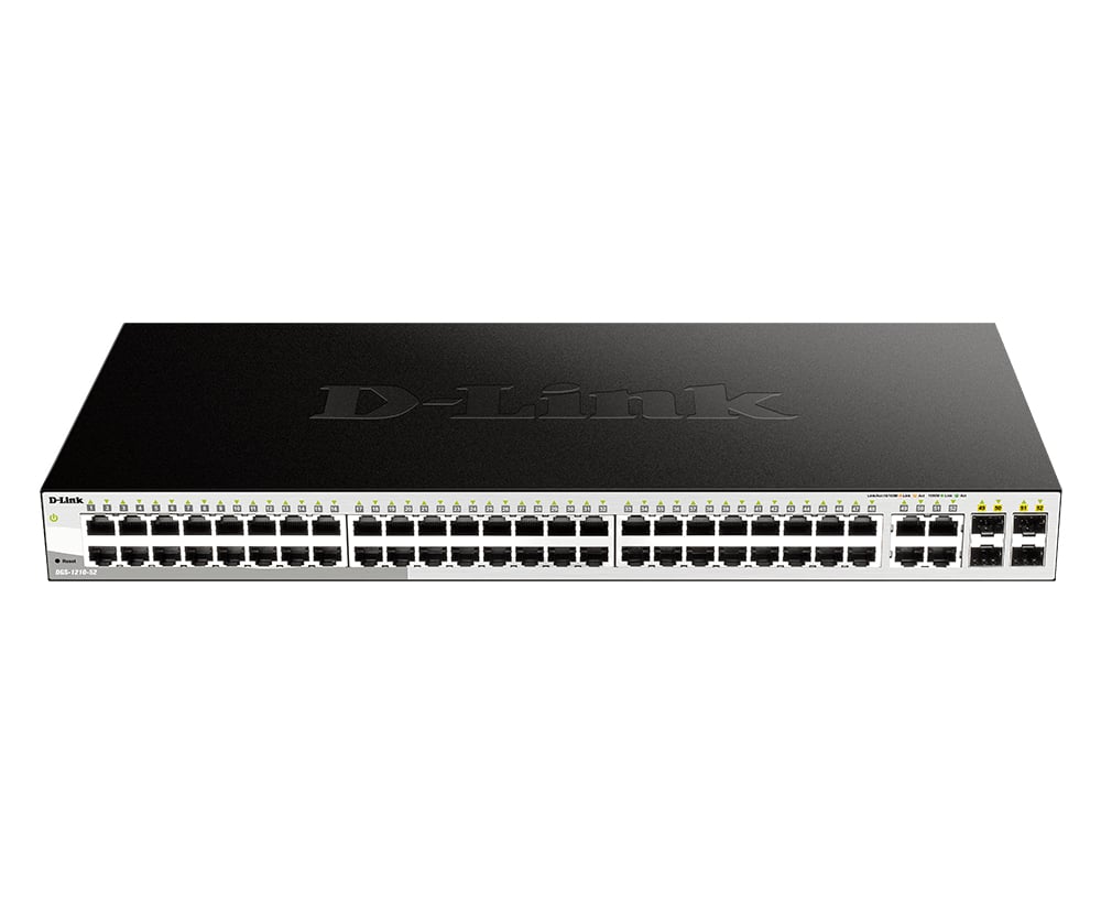 D-Link DGS-1210-52 Managed L2 Gigabit Ethernet (10/100/1000) 1U Zwart