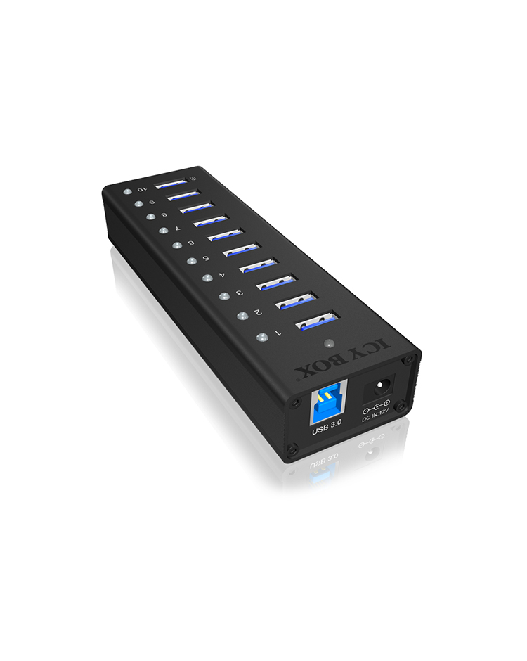 ICY BOX IB-AC6110 USB 3.2 Gen 1 (3.1 Gen 1) Type-B 5000 Mbit/s Zwart - Afbeelding 2