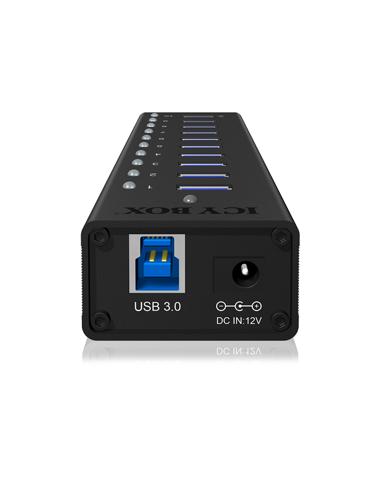ICY BOX IB-AC6110 USB 3.2 Gen 1 (3.1 Gen 1) Type-B 5000 Mbit/s Zwart - Afbeelding 4