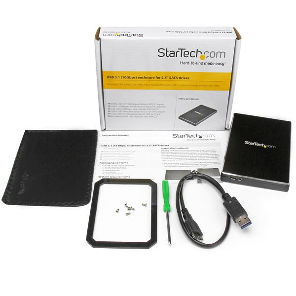 StarTech.com USB 3.1 Gen 2 (10 Gbps) behuizing voor 2,5 inch SATA-schijven - Afbeelding 6