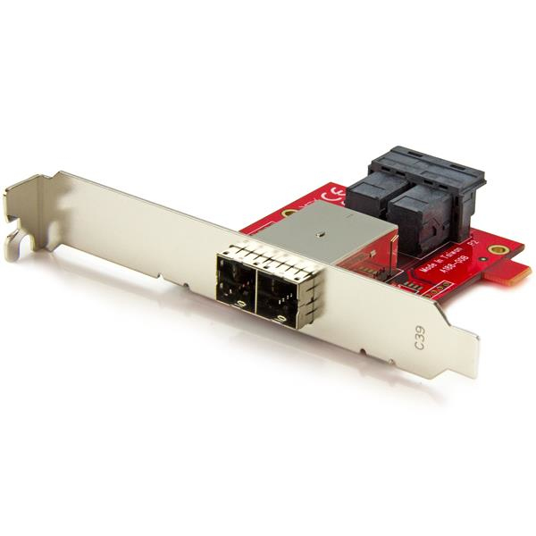StarTech.com Mini-SAS adapter dual SFF-8643 naar SFF-8644 full/low-profile steunen 12Gbps - Afbeelding 2