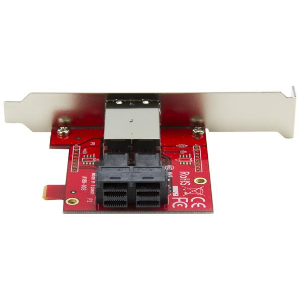 StarTech.com Mini-SAS adapter dual SFF-8643 naar SFF-8644 full/low-profile steunen 12Gbps - Afbeelding 4