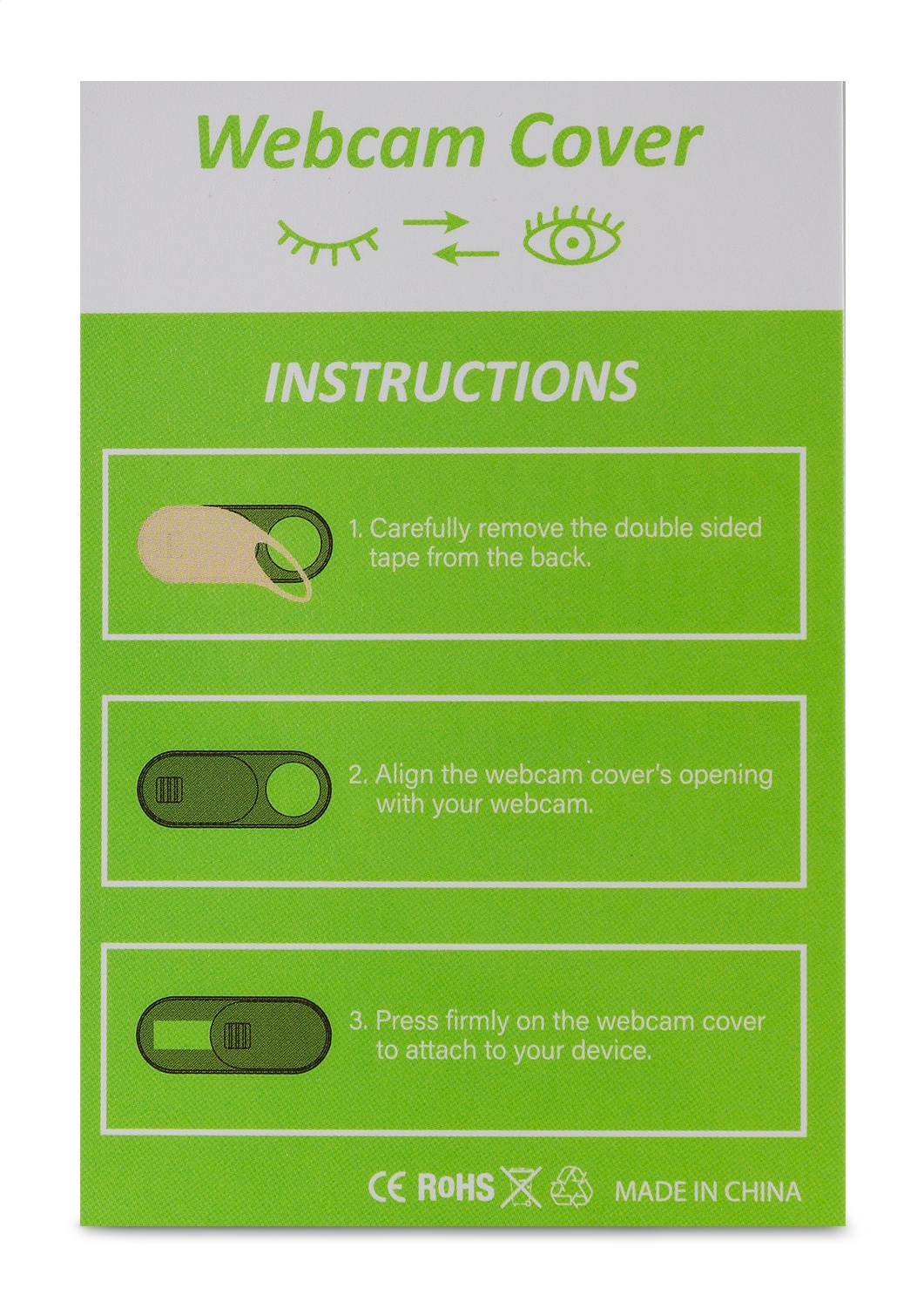 Xccess Selfie Camera Privacy Cover for Mobile Black (3-pack) - Afbeelding 2