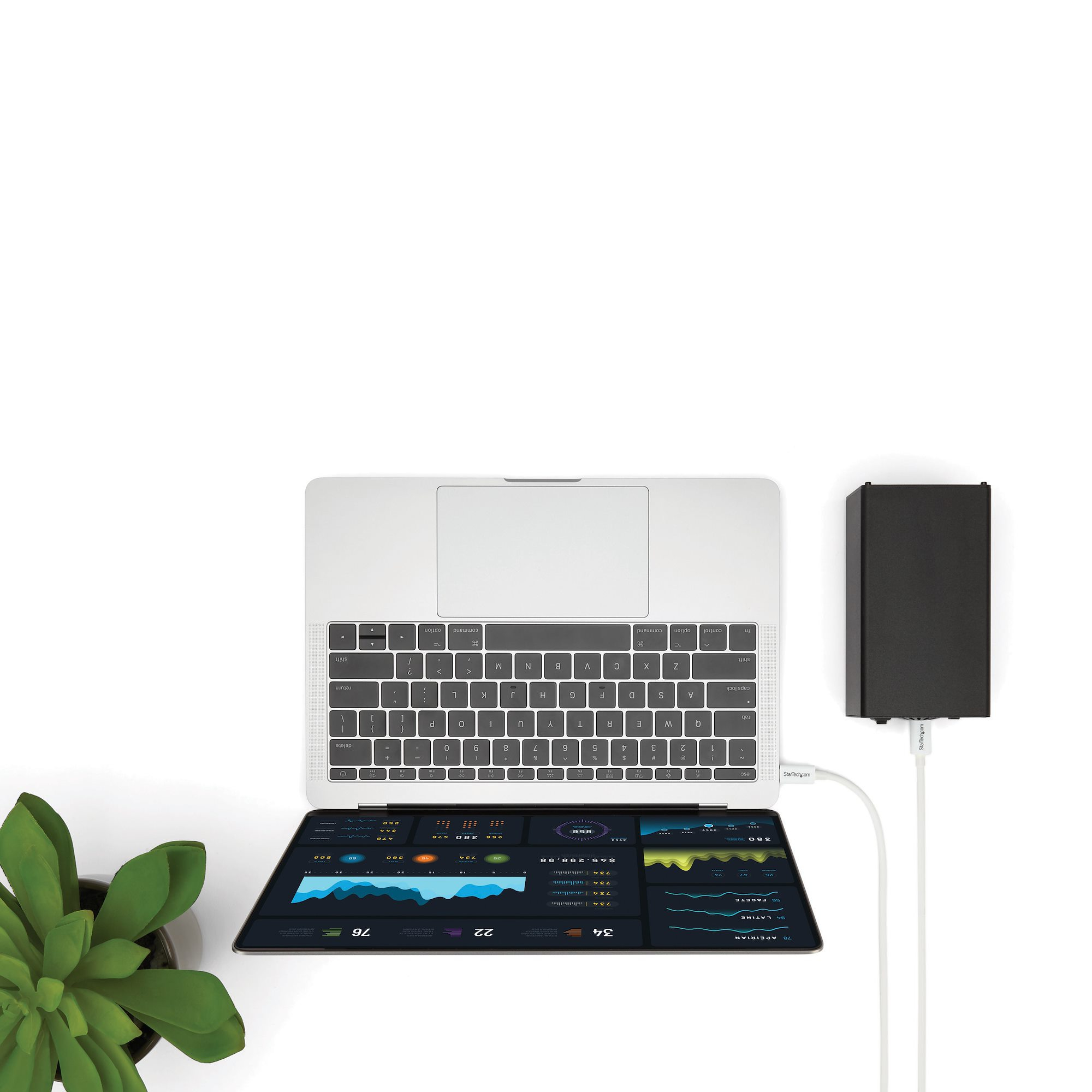 StarTech.com 2m Thunderbolt 3 Kabel, 20Gbps, 100W PD, 4K, Thunderbolt Gecertificeerd, Thunderbolt 4/USB 3.2/DisplayPort Compatibel, Wit - Afbeelding 4