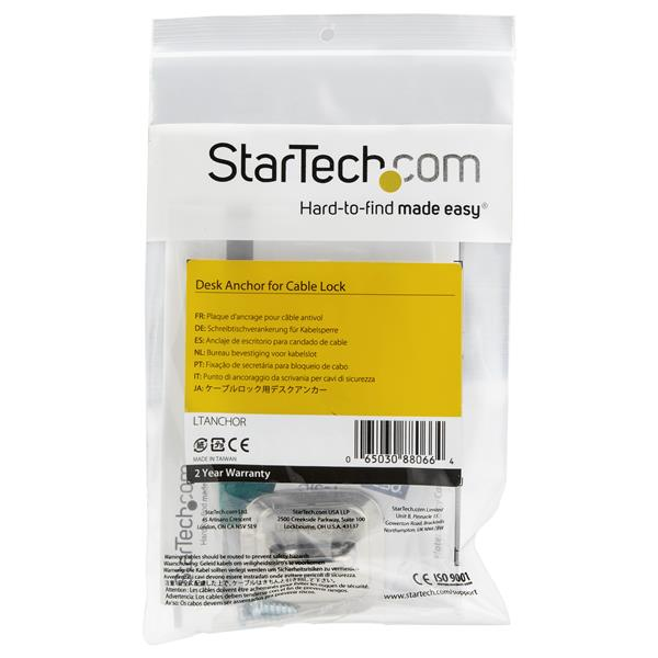 StarTech.com Laptop kabelslot anker staal - Afbeelding 6