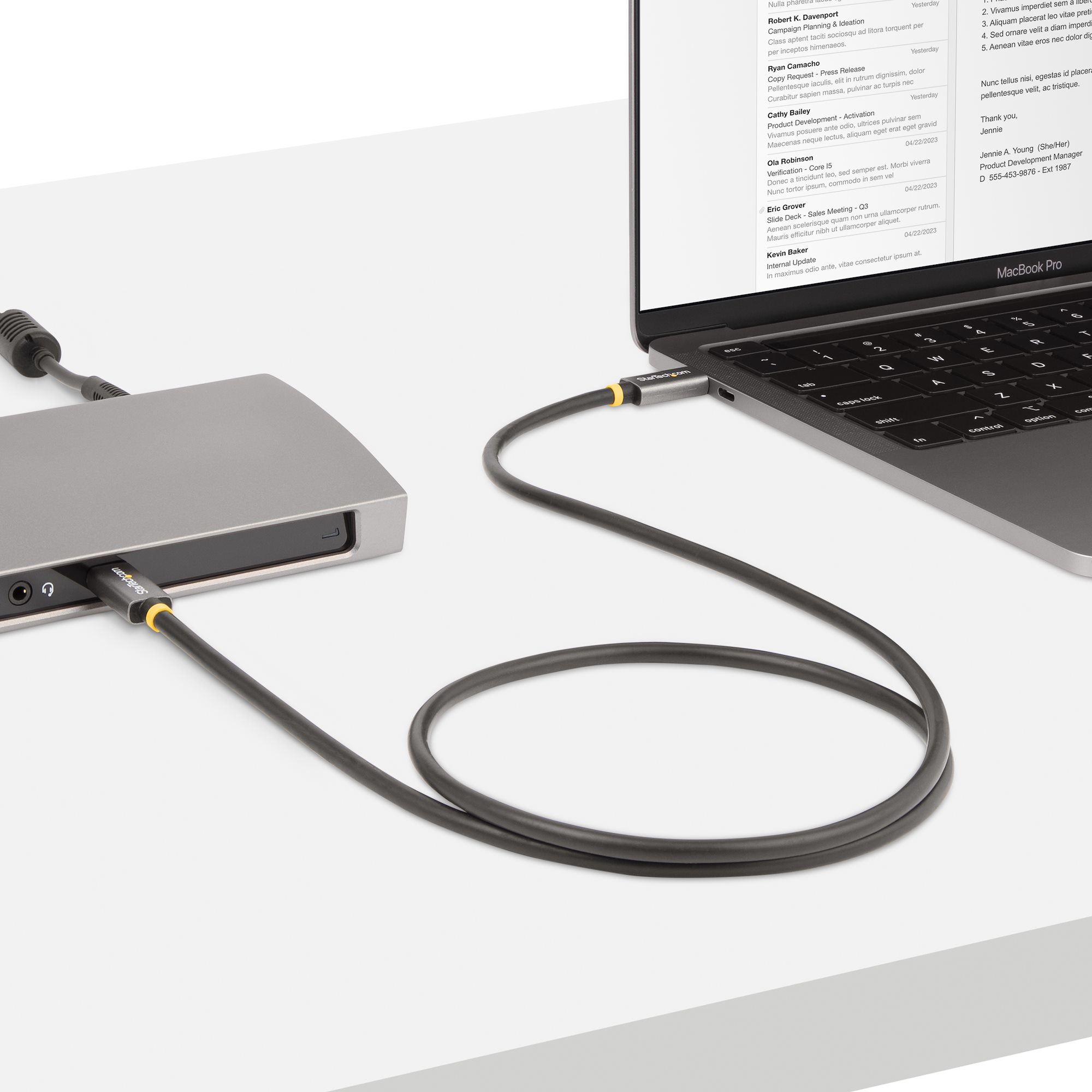 StarTech.com 1m USB4 40Gbps Kabel, 100W (5A) Power Delivery, 8K 120Hz / 4K 240Hz DP Alt Mode, USB-IF Gecertificeerde USB-C Kabel - Thunderbolt Compatibel - Afbeelding 11
