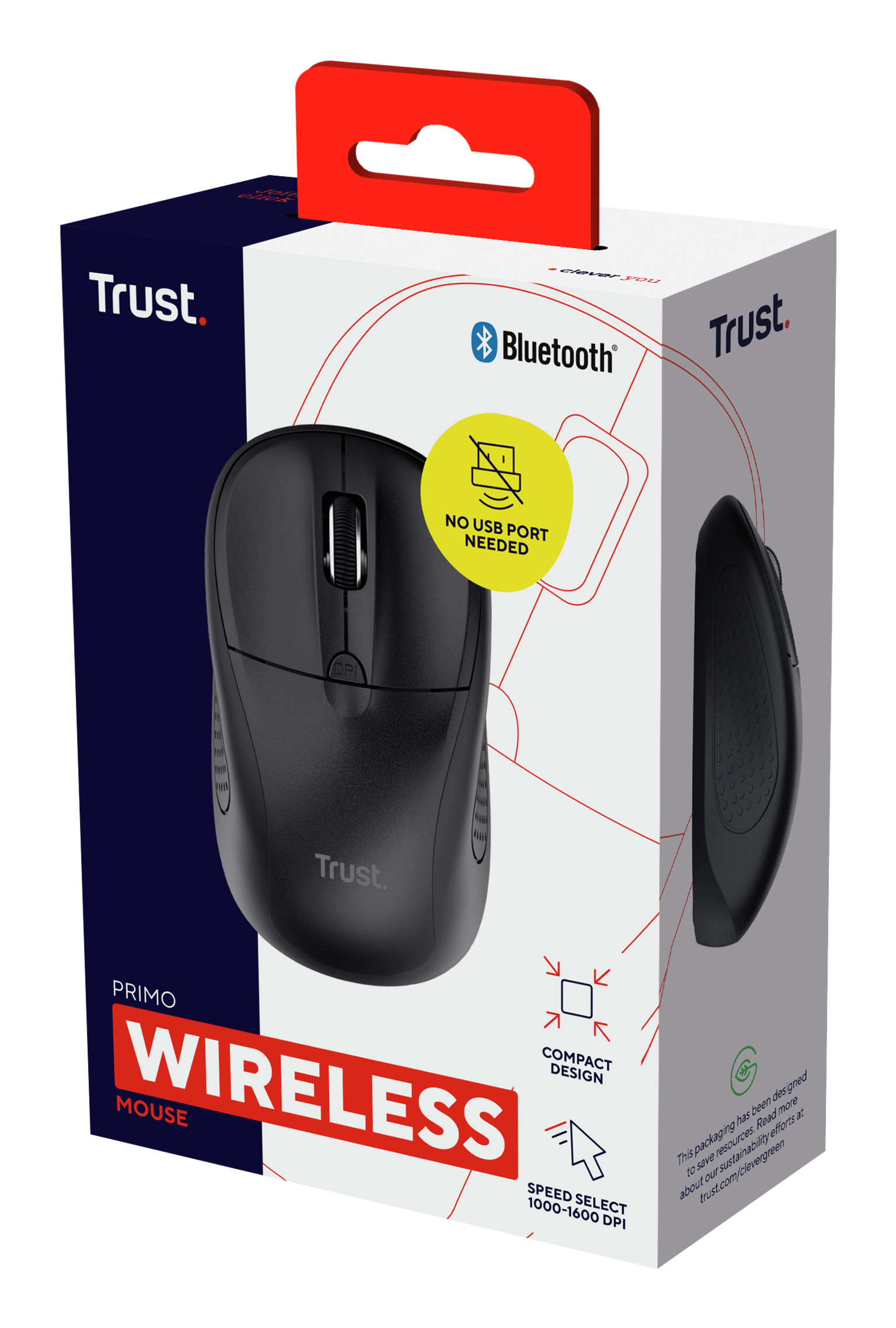 Trust Primo muis Reizen Ambidextrous Bluetooth Optisch 1600 DPI - Afbeelding 7
