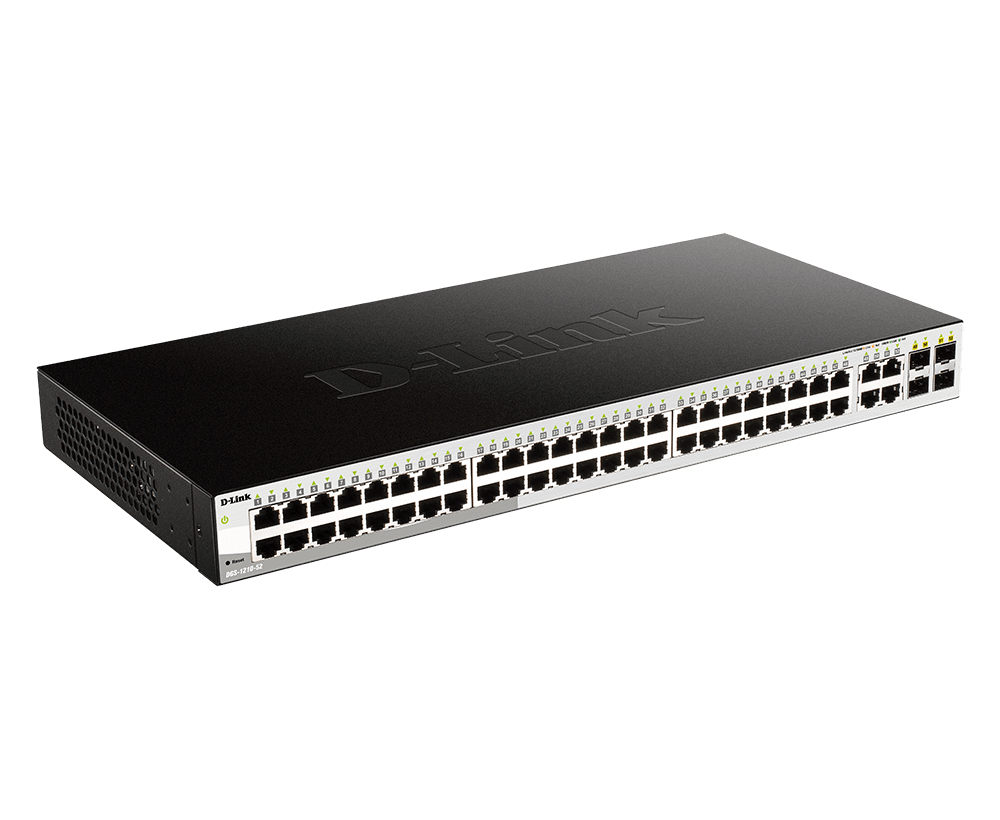 D-Link DGS-1210-52 Managed L2 Gigabit Ethernet (10/100/1000) 1U Zwart - Afbeelding 3