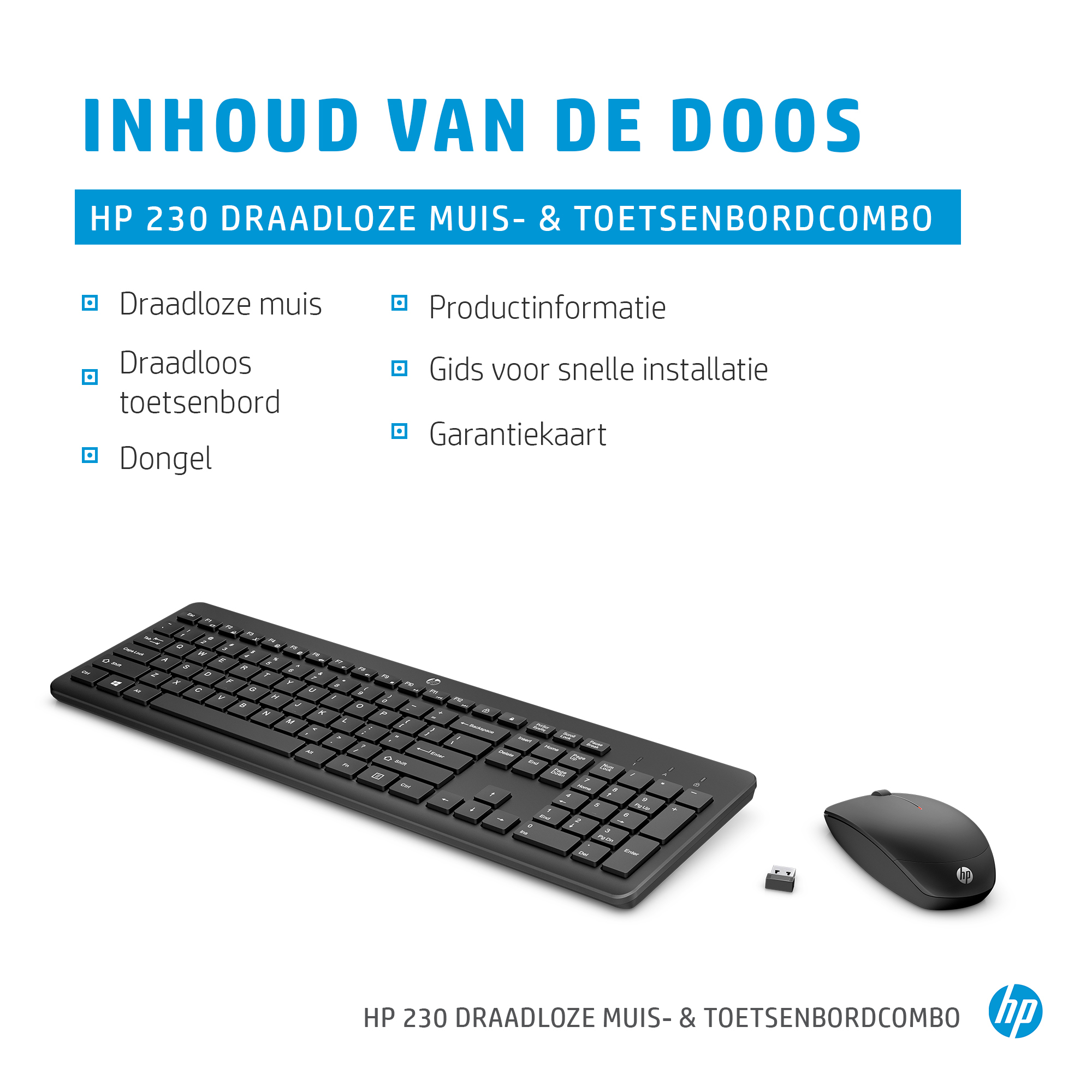 HP 230 draadloze muis- en toetsenbordcombo - Afbeelding 7