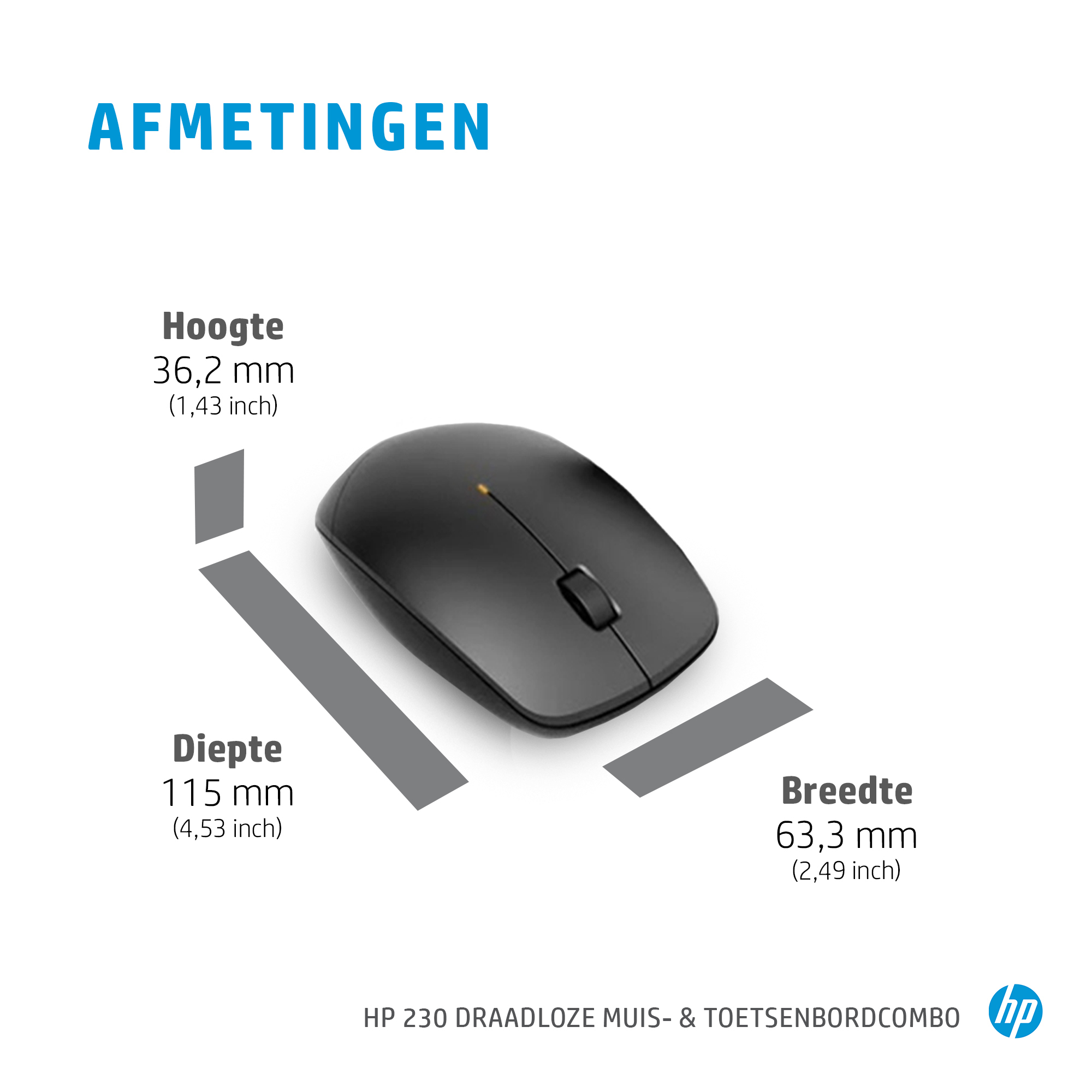 HP 230 draadloze muis- en toetsenbordcombo - Afbeelding 8