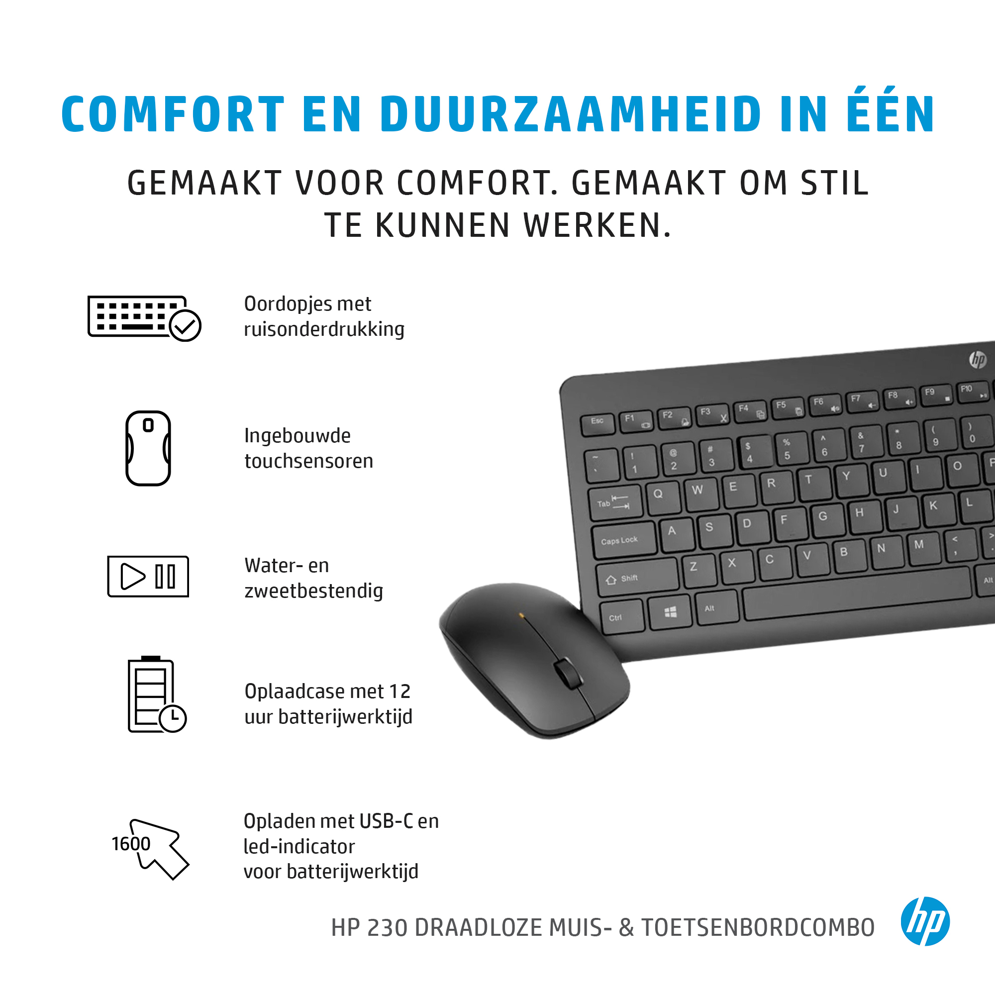 HP 230 draadloze muis- en toetsenbordcombo - Afbeelding 10