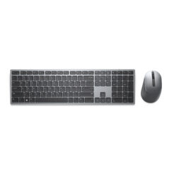 DELL KM7321W toetsenbord Inclusief muis Kantoor RF-draadloos + Bluetooth AZERTY Belgisch Grijs, Titanium