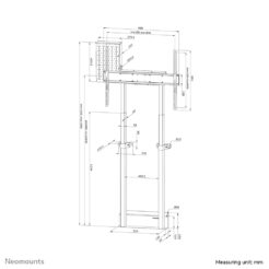 Neomounts WL55-875BL1 TV vloerstandaard 55-100" - wand - gemotoriseerd - TÜV - Afbeelding 21