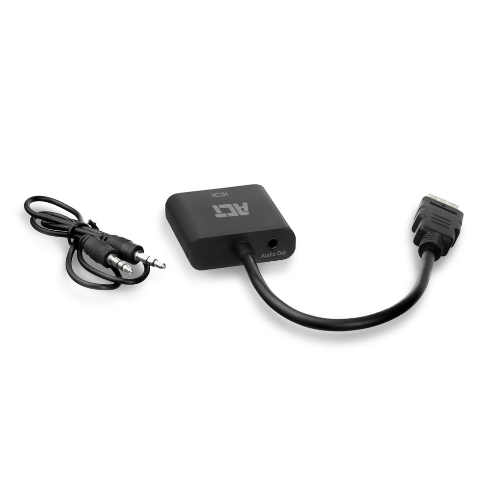 ACT 0,15 meter HDMI-A male naar VGA female adapter, met audio - Afbeelding 4