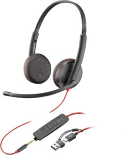 HP Poly Blackwire 3225 stereo USB-C-headset + 3,5 mm stekker + USB-C/A-adapter (bulk) - Afbeelding 3