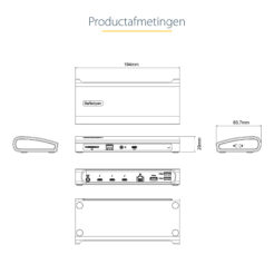 StarTech.com Thunderbolt 4 Dock, 96W Power Delivery, Single 8K/Dual Monitor 4K 60Hz, 3xTB4/USB4 ports, 4xUSB-A, SD, GbE, Thunderbolt 4 Docking Station voor Windows of TB3 MacBook, 0.8m Kabel - Afbeelding 13