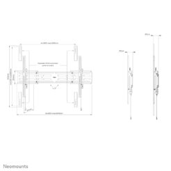 Neomounts WL30S-950BL19 Heavy duty muurbeugel 55-115" - vlak - vergrendelbaar - landscape en portrait - Afbeelding 21