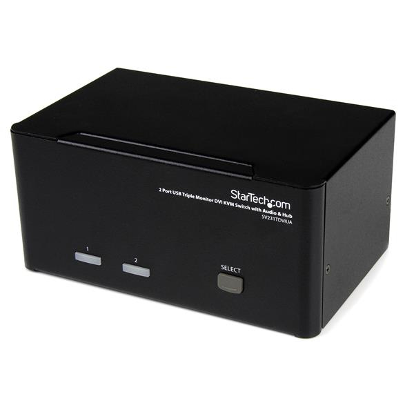 StarTech.com 2-poort Triple monitor DVI USB KVM-switch met audio en USB 2.0-hub - Afbeelding 2