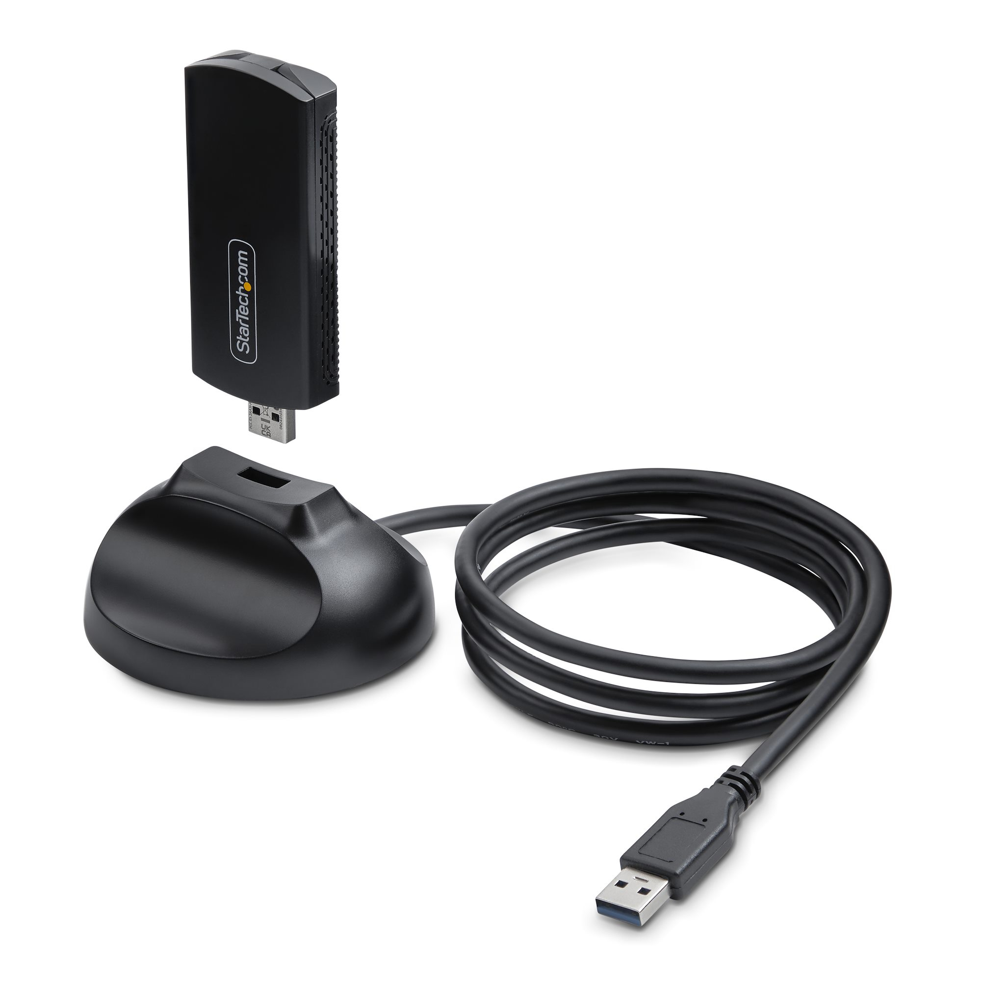StarTech.com Wi-Fi 6E USB Adapter/Dongle, Voor Desktop/Laptop PC, Wireless NIC met Uitklapbare Antenne, WiFi Adapter Ondersteunt 802.11 b/g/n/ac/ax, 2.4/5/6 GHz Netwerk Compatibel - Afbeelding 2
