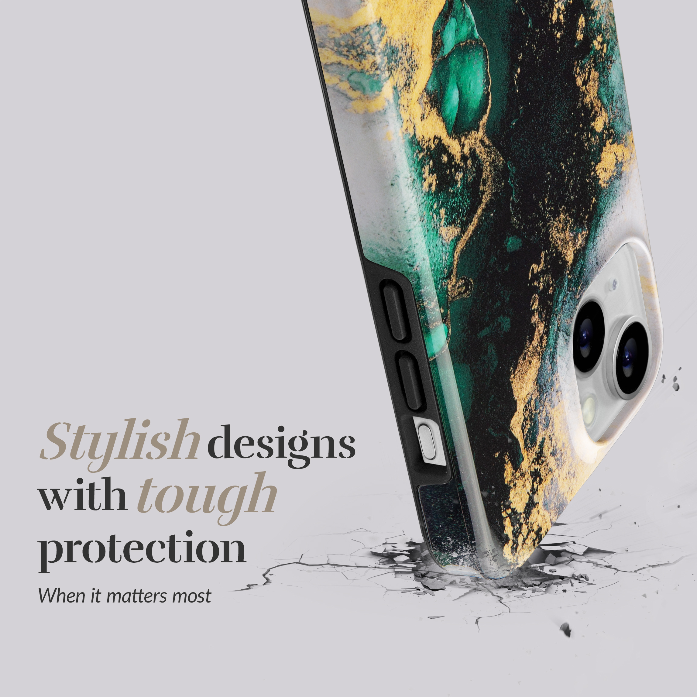 MIO Green Marble Magsafe Compatible for iPhone 13 Pro - Afbeelding 3