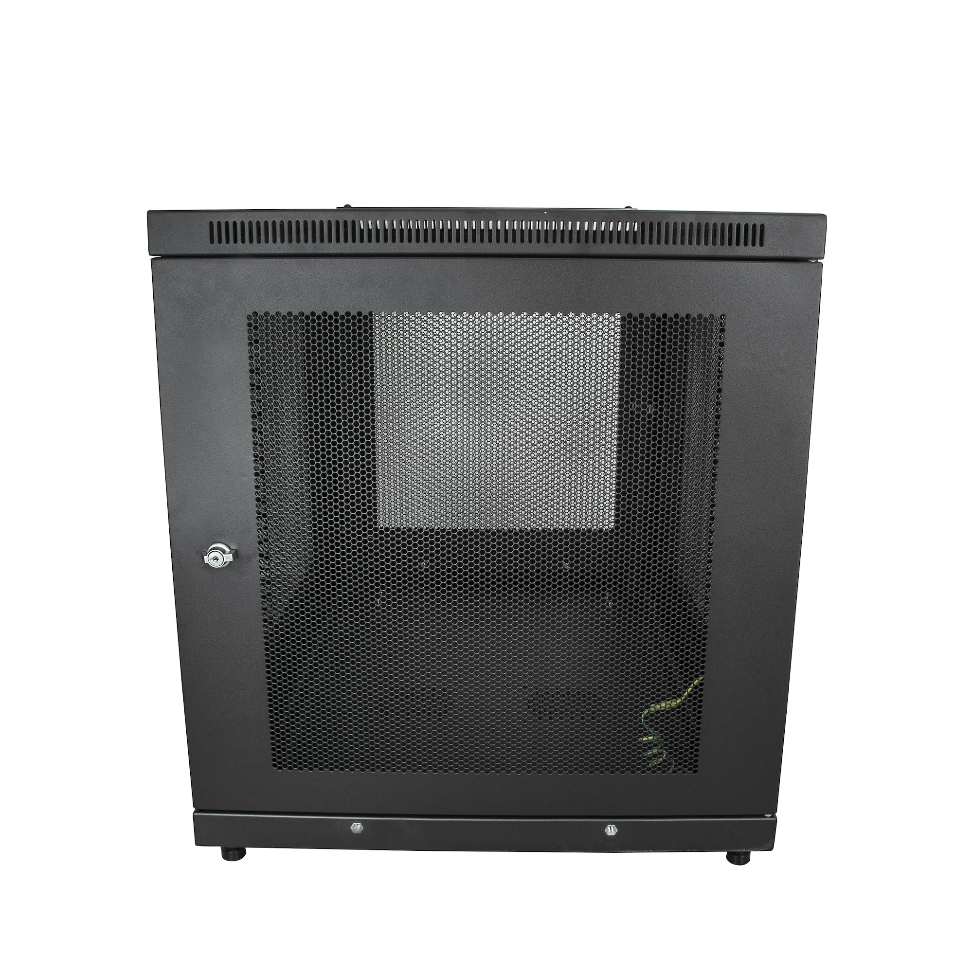 StarTech.com 4 Post 12U Netwerkkast, Vergrendelbare 19" Patchkast voor Computer / AV / IT / Data Apparatuur, Server Rack voor Bureau/Thuis met Wielen & Verstelbare Montagerails - Afbeelding 5