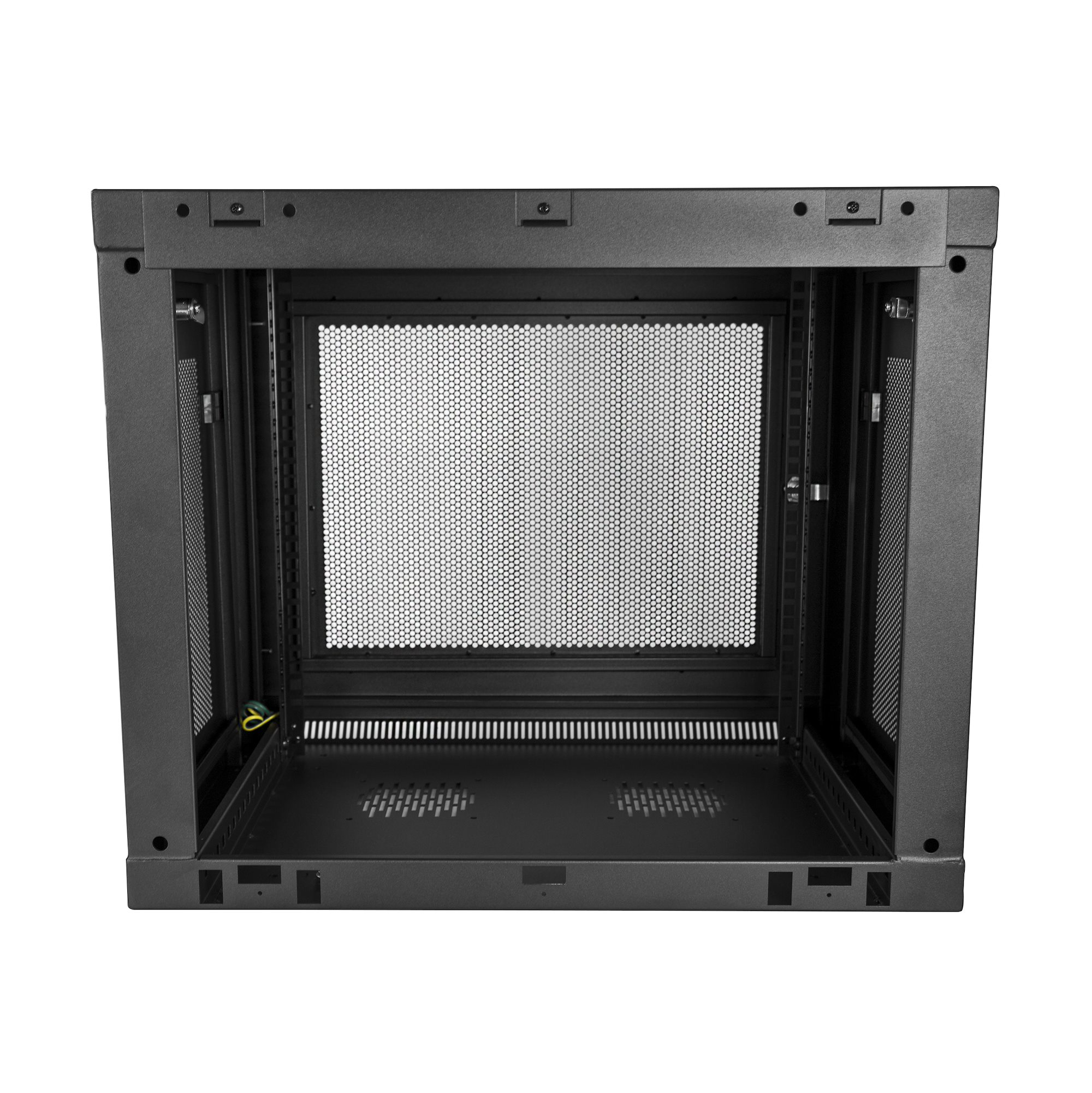 StarTech.com 2 Post 9U Wandmonteerbare Netwerkkast met 1U Schap, 19" Patchkast voor Data/AV/Electronica/Computer Apparatuur, Compacte Geventileerd Server Rack, Vergrendelbaar - Afbeelding 4