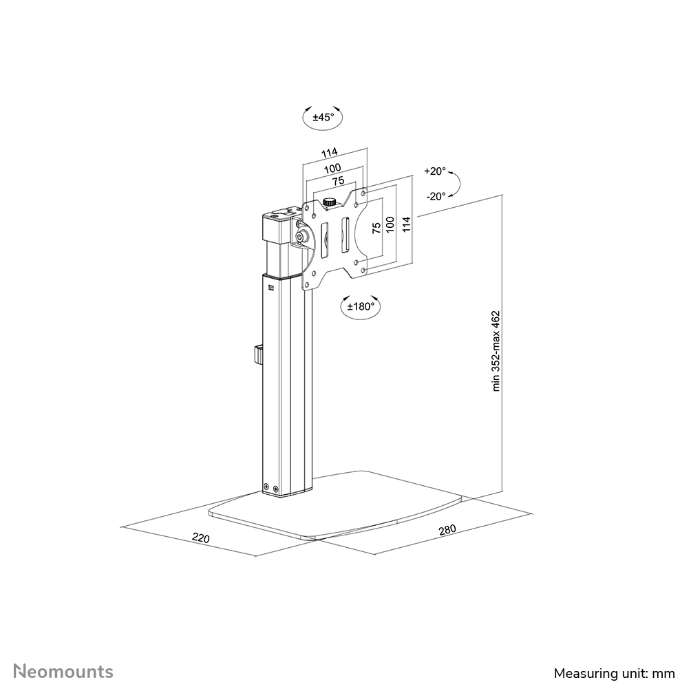 Neomounts FPMA-D865BLACK Monitorstandaard 10-32" - gasveer - Afbeelding 19