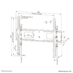 Neomounts WL35-750BL18 Heavy duty muurbeugel 55-98" - kantelbaar - vergrendelbaar - snelle installatie - TÜV - Afbeelding 18
