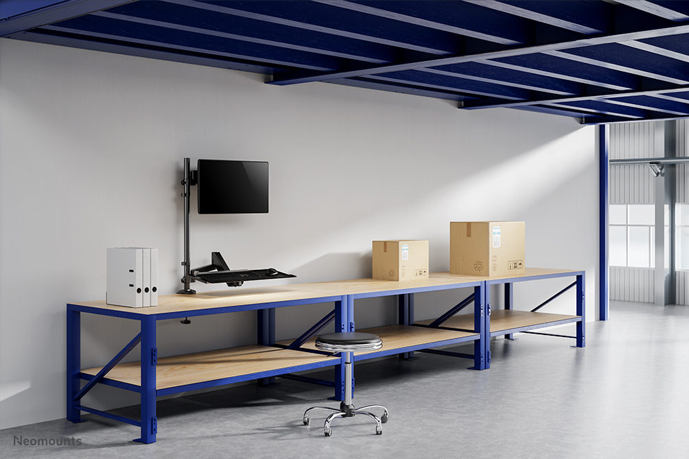 Neomounts DS90-325BL1 Zit-sta werkstation bureau 17-32" - gasveer - Afbeelding 16