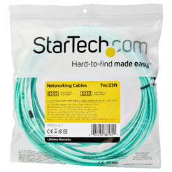 StarTech.com 7m LC/UPC naar LC/UPC OM4 Multimode Glasvezel Netwerkkabel, 50/125µm LOMMF/VCSEL Zipcord Fiber, 100G Netwerken, Low Insertion Loss, LSZH Fiber Patch Kabel - Afbeelding 5