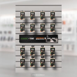 POS - Striker D3O - Forex Horizontal - Double sided print - 100x20cm - Drop Test / Industries incl. klittenband - Afbeelding 2
