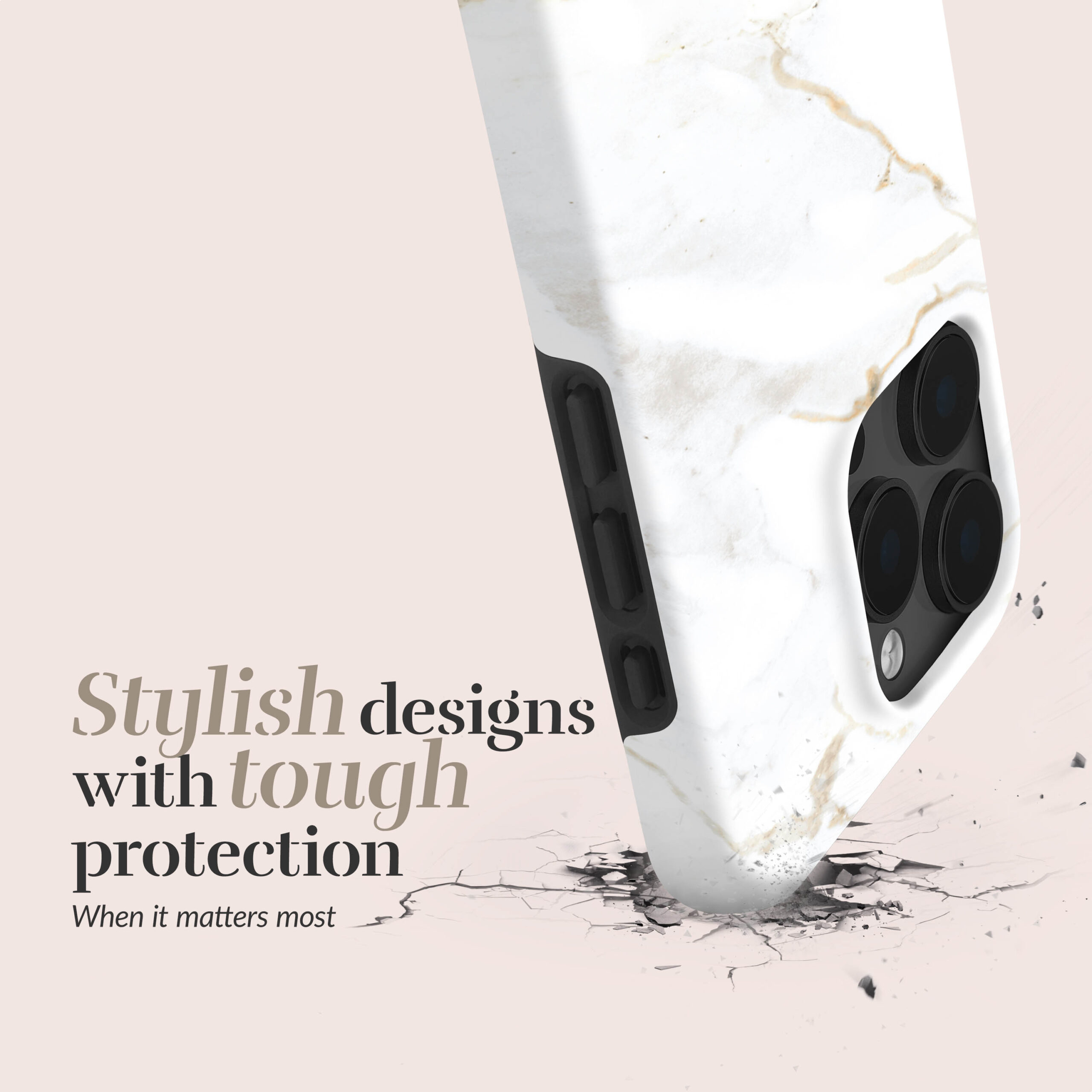 MIO White Marble Magsafe Compatible for iPhone 16 Pro - Afbeelding 3