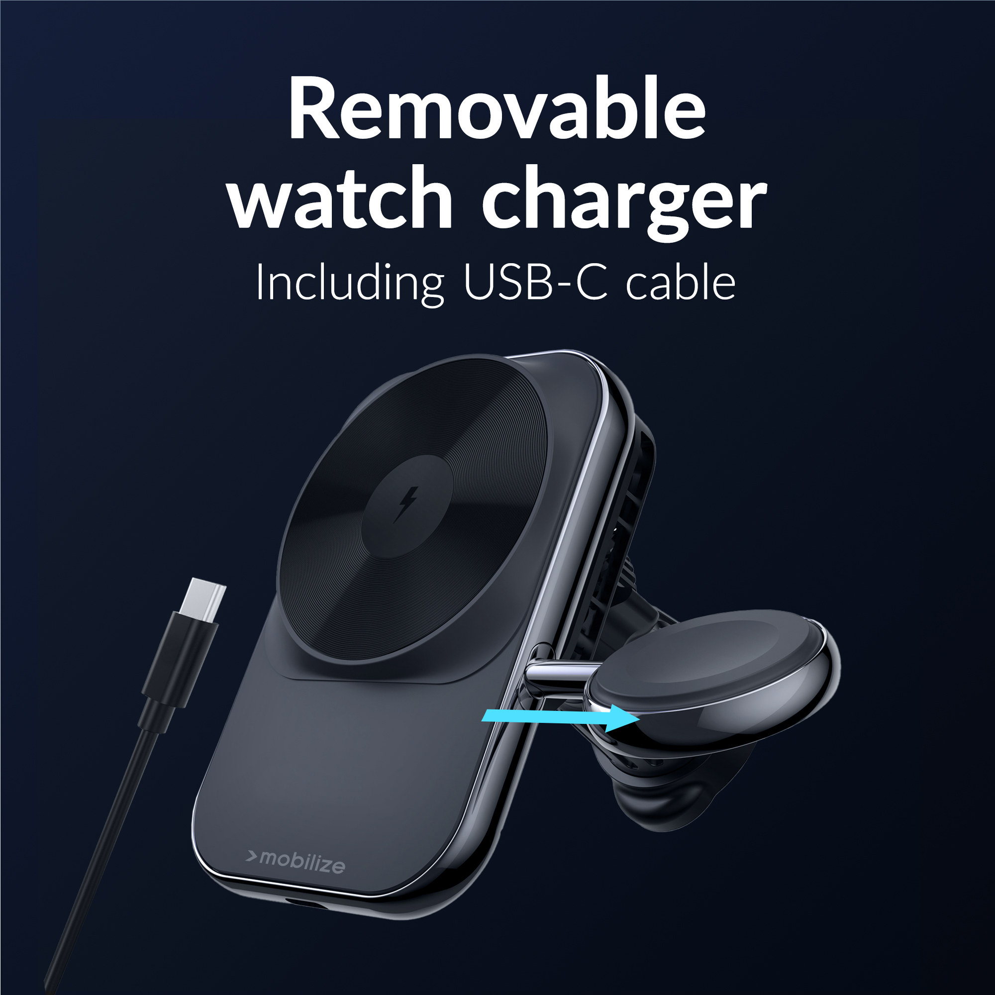 Mobilize MagSafe Compatible Car Charger for Phone and Watch 18W Black - Afbeelding 5