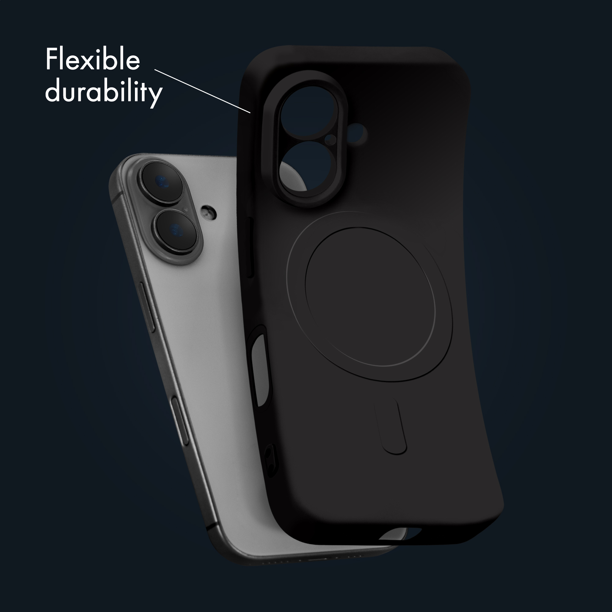 My Style Protective Flex Magsafe Compatible Case for Apple iPhone 16 Black - Afbeelding 2