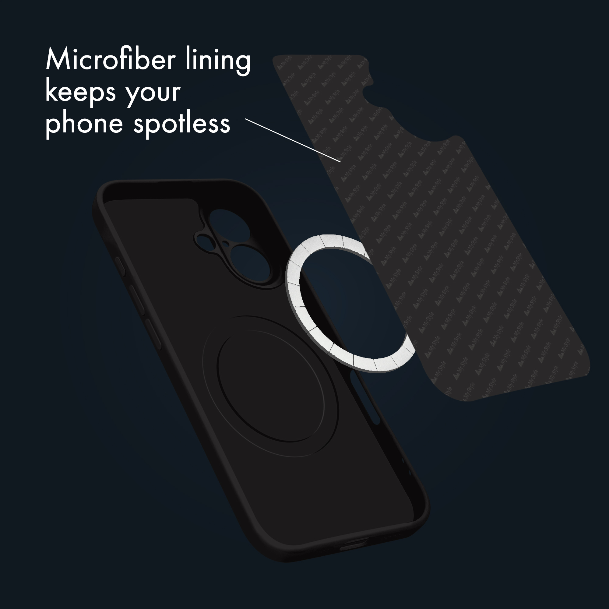 My Style Protective Flex Magsafe Compatible Case for Samsung Galaxy S24 FE 5G Black - Afbeelding 6