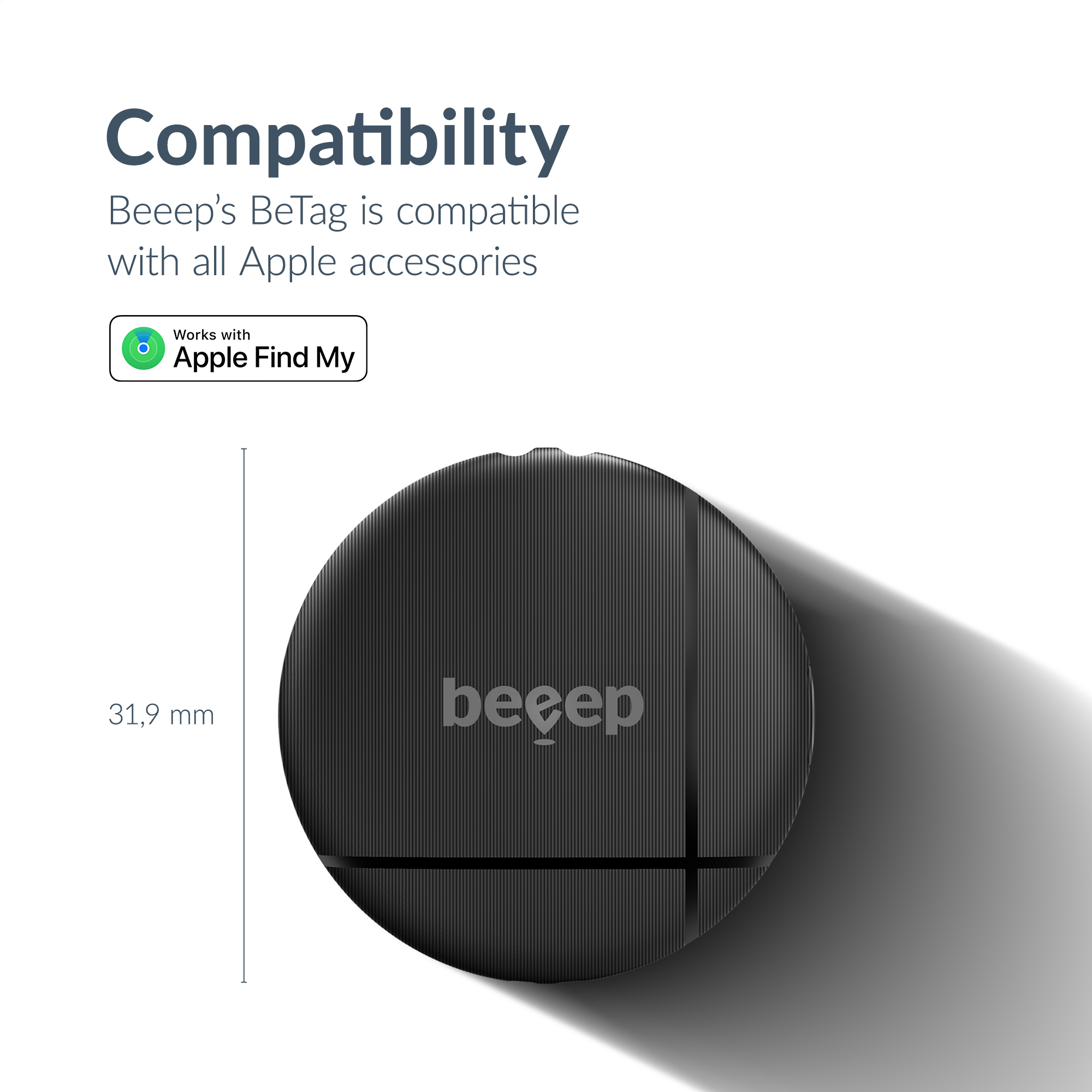 Beeep BeTag Find My Tracker Black & Keychain Black - 1 pack - Afbeelding 8