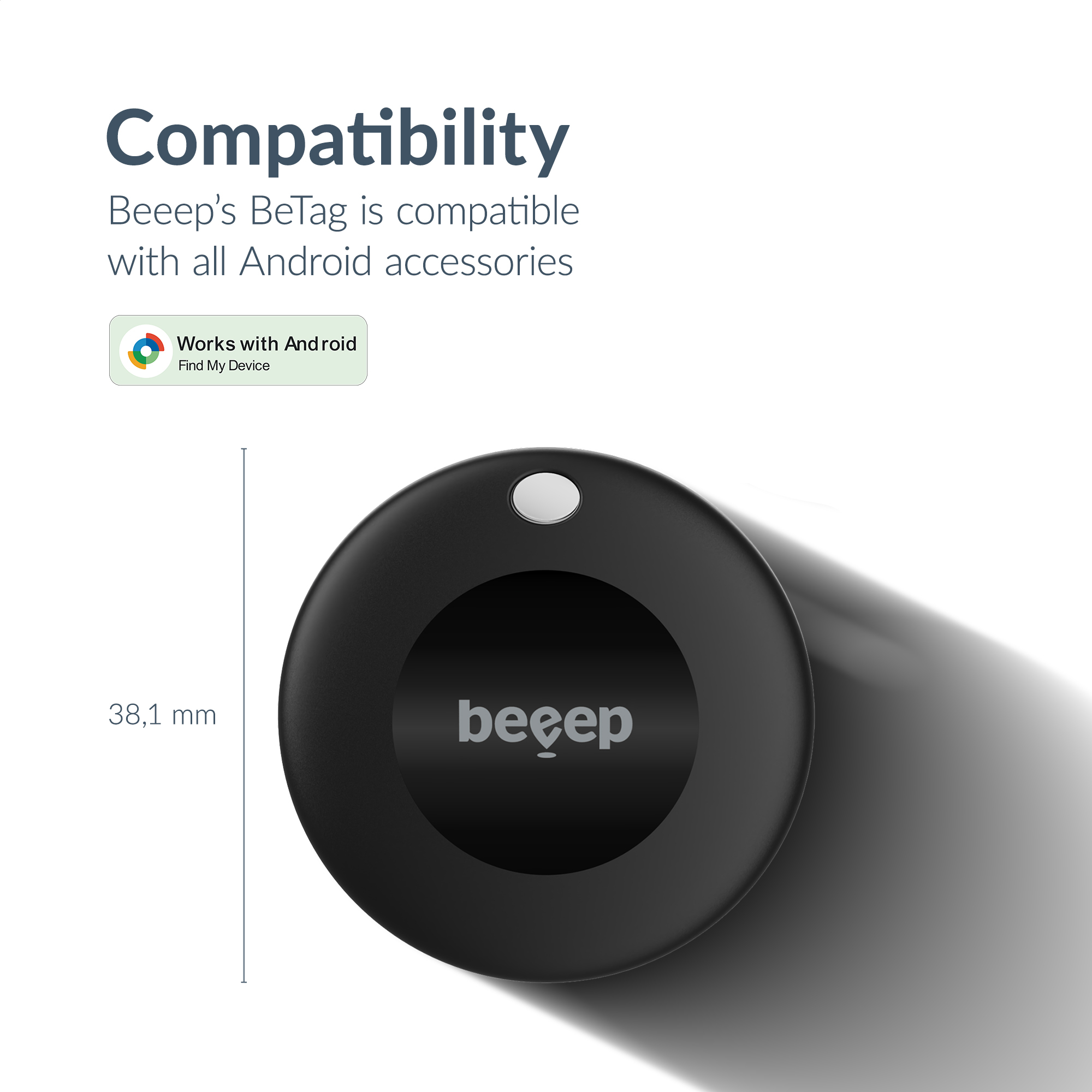 Beeep BeTag Android Tracker Black & Keychain Black - 1 pack - Afbeelding 8