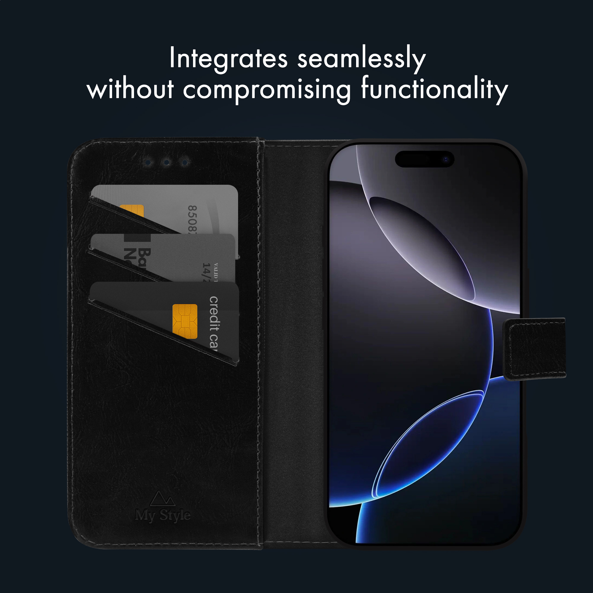 My Style Universal MagSafe Compatible Wallet - Black 6.7" (Without Case) - Afbeelding 4