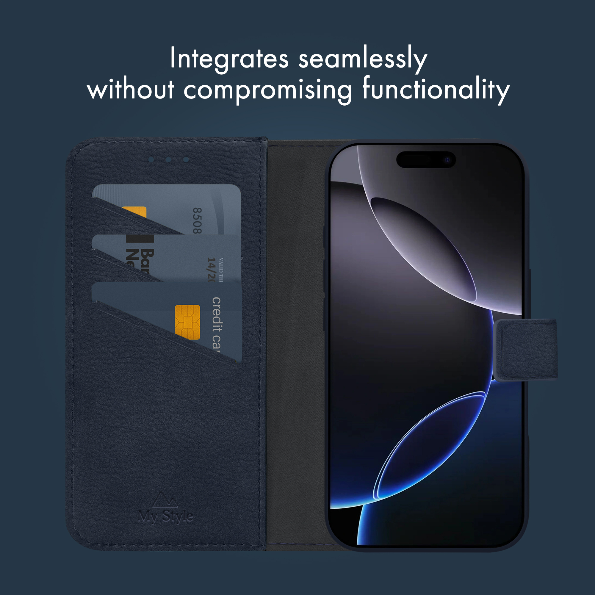 My Style Universal MagSafe Compatible Wallet - Midnight Blue 6.7" (Without Case) - Afbeelding 4