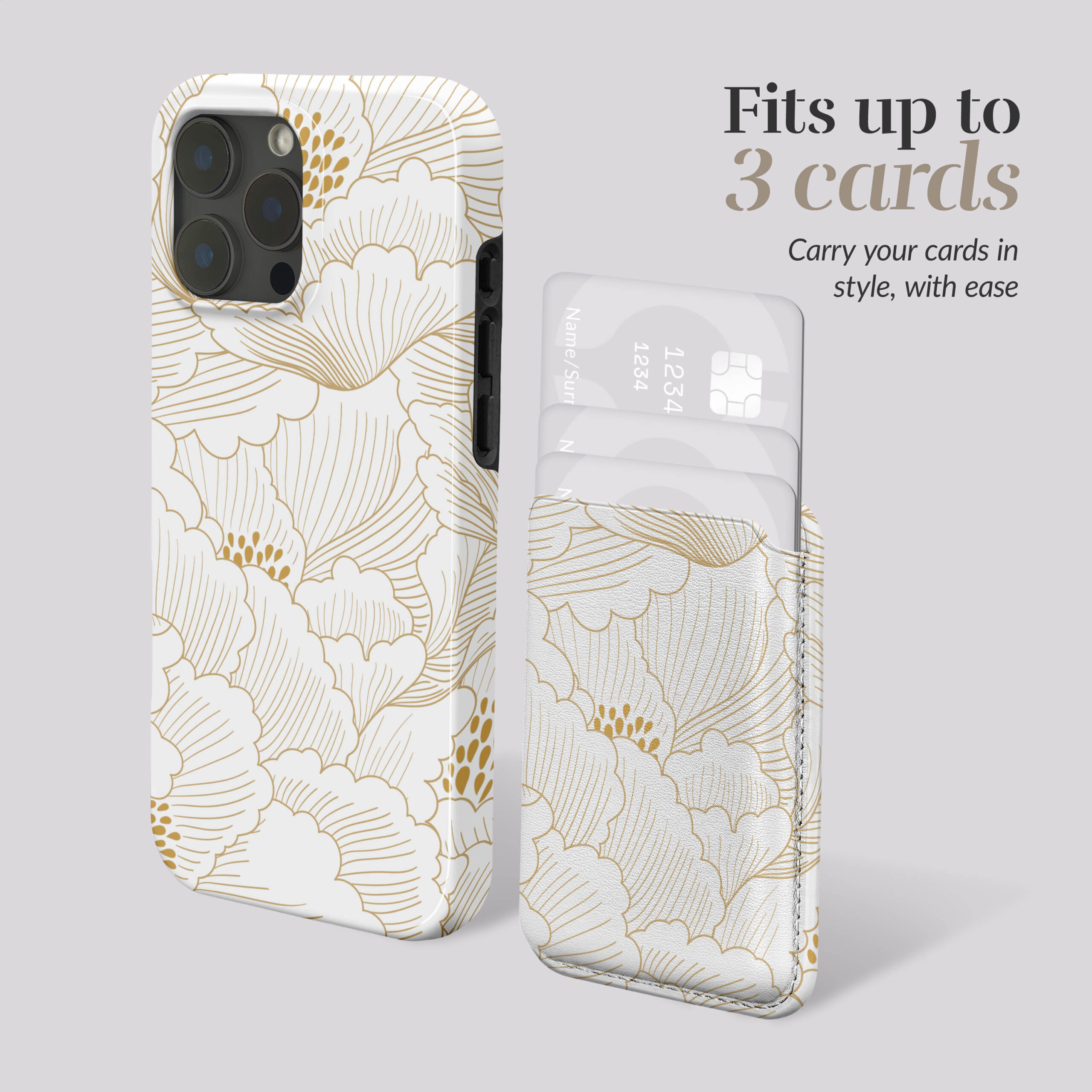 MIO Roses Magsafe Compatible White Card Holder - Afbeelding 5