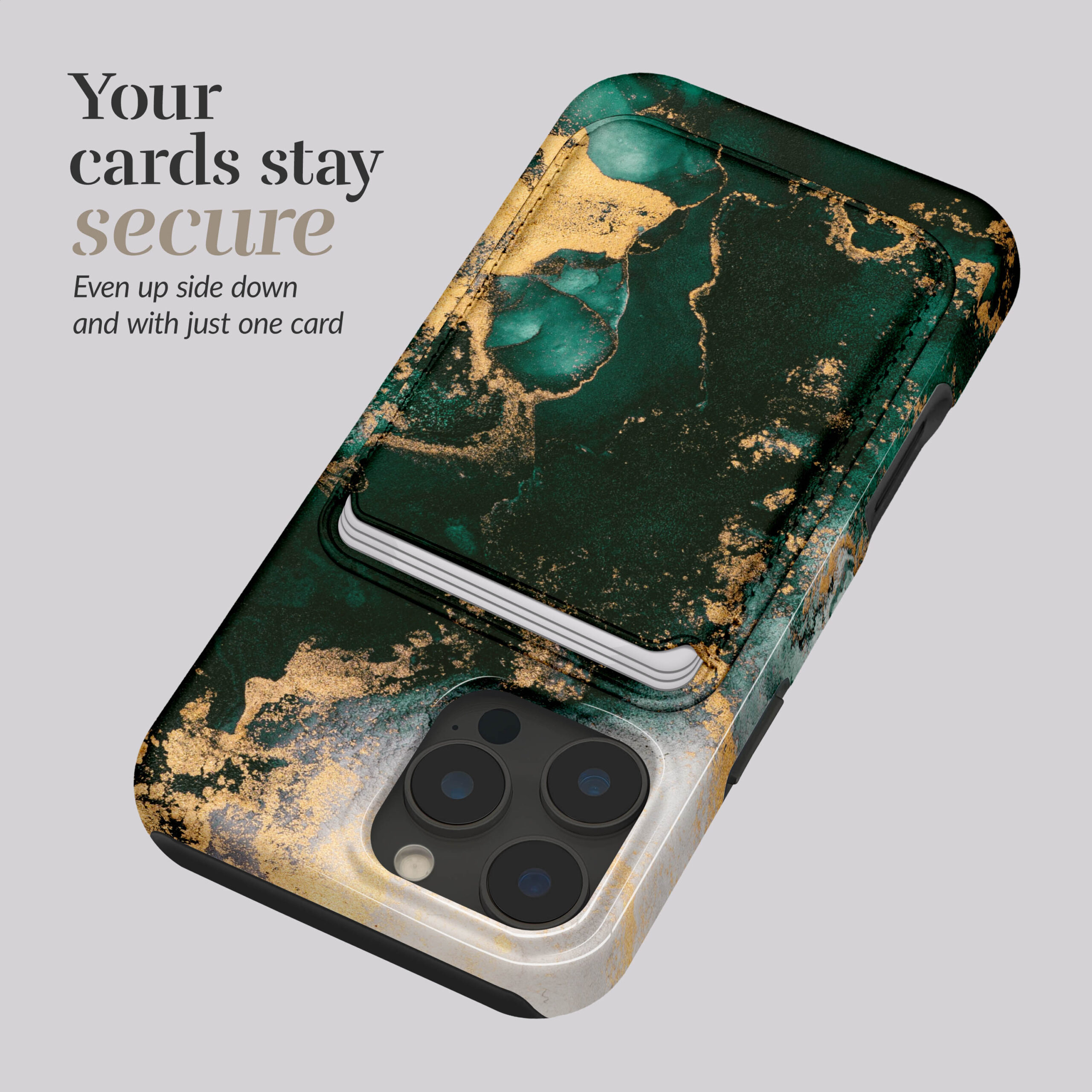 MIO Green Marble Magsafe Compatible Card Holder - Afbeelding 3