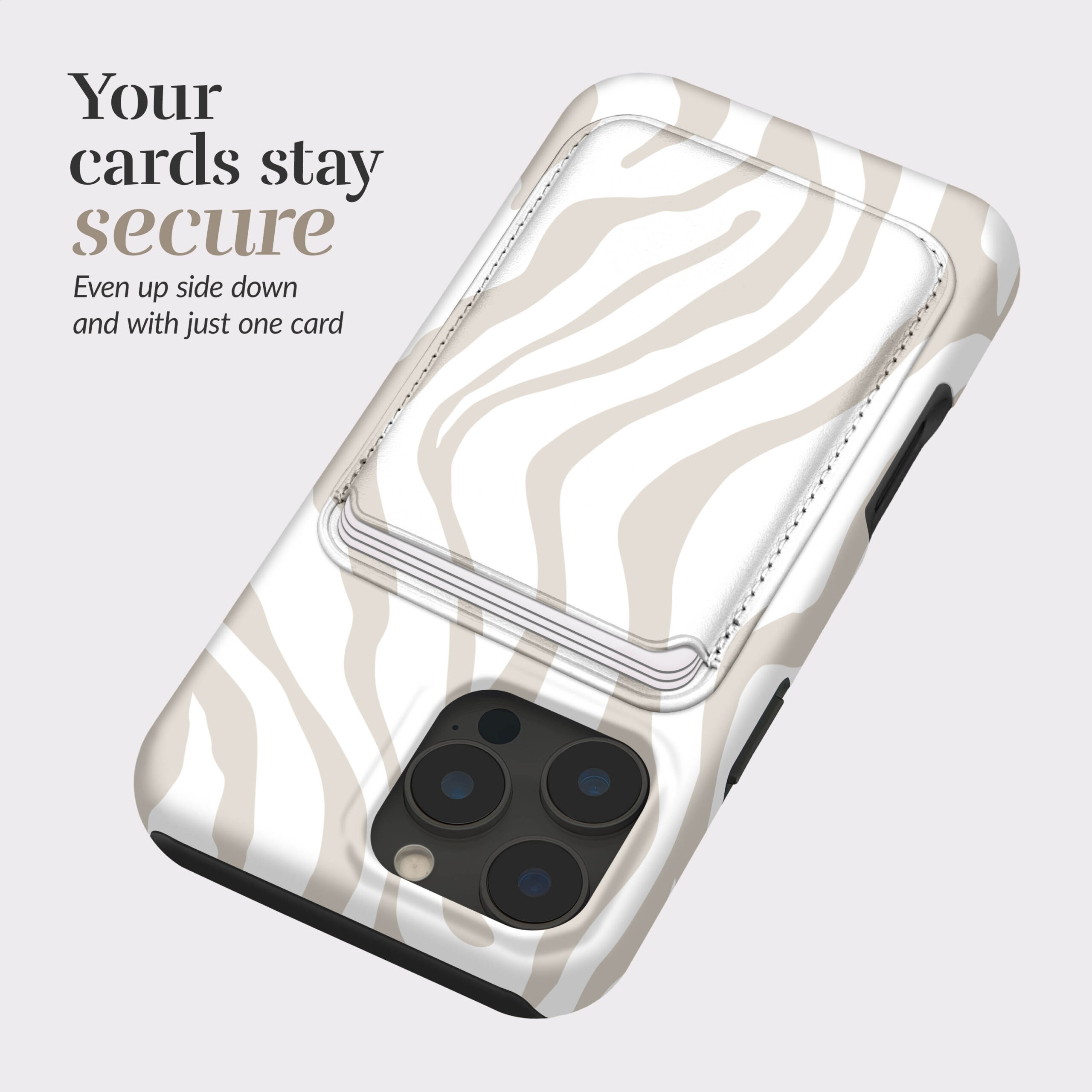 MIO Sandy Zebra Magsafe Compatible Card Holder - Afbeelding 3