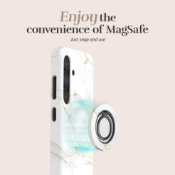 MIO White Marble MagSafe Compatible Ring Holder