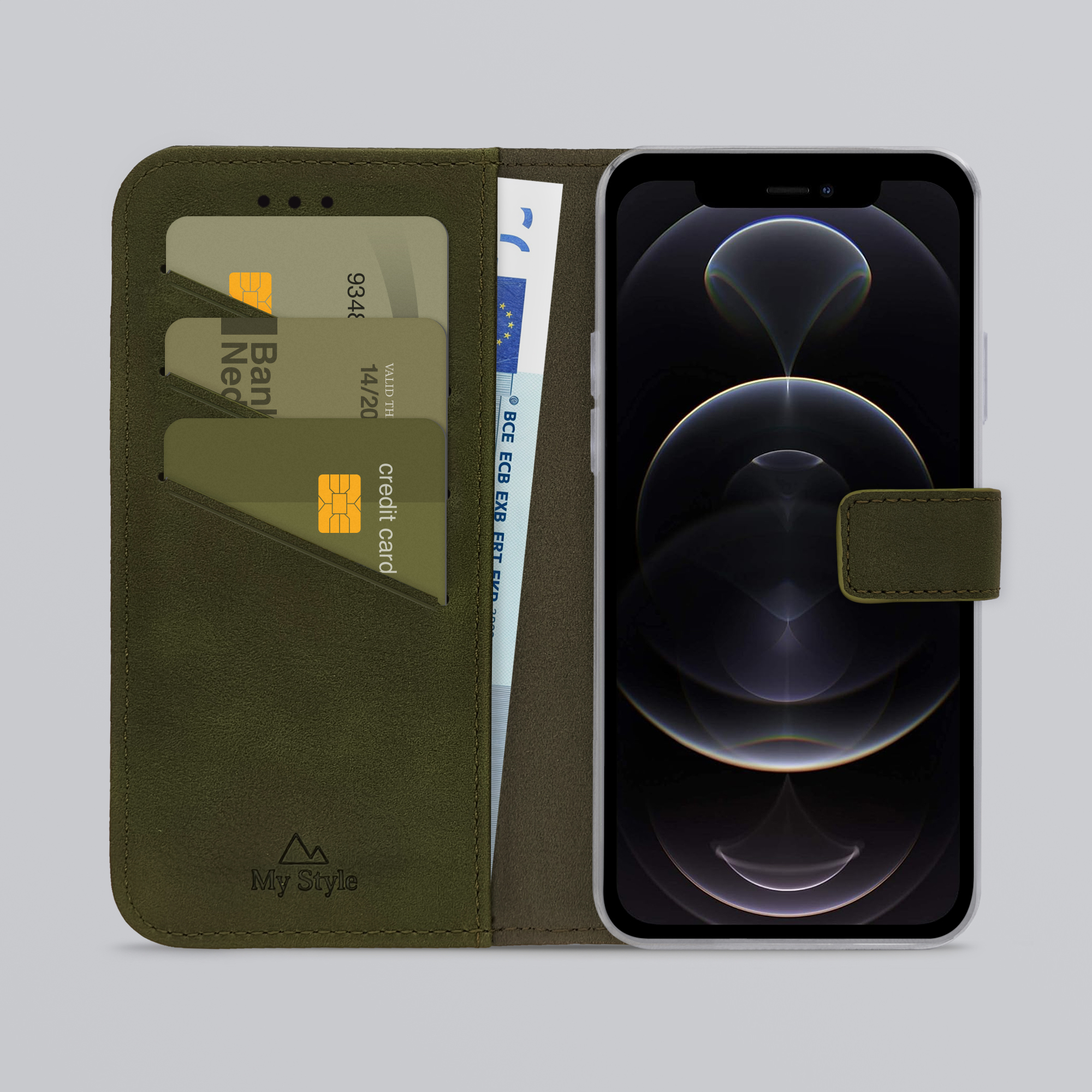 My Style Flex Wallet for Apple iPhone 12/12 Pro Forest Green