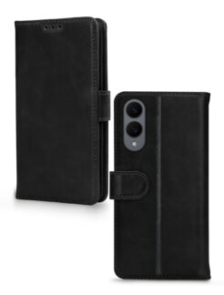Mobilize Leather Wallet Samsung Galaxy S25 Edge 5G Black
