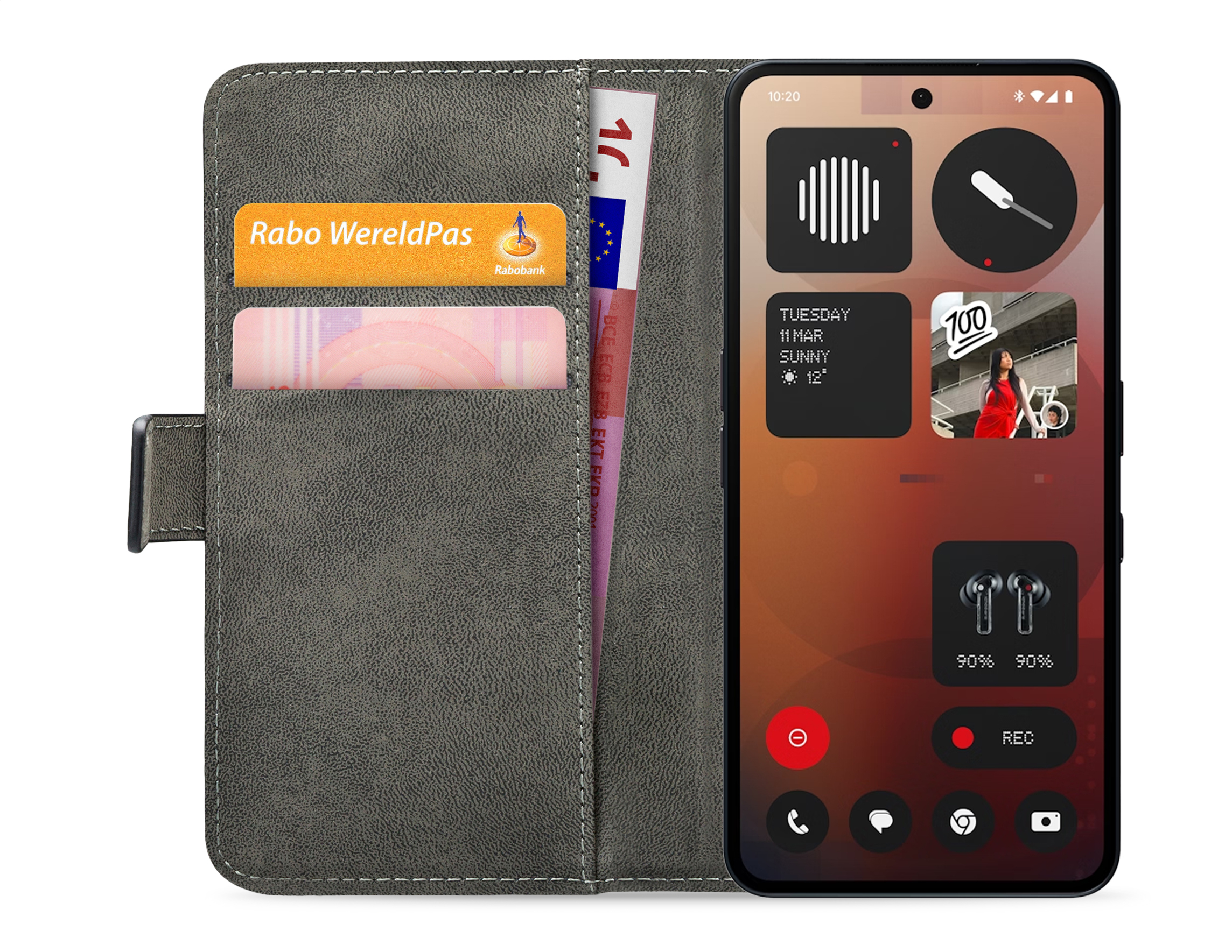 Mobilize Classic Gelly Wallet Book Case Nothing Phone (3a) Pro Black - Afbeelding 3
