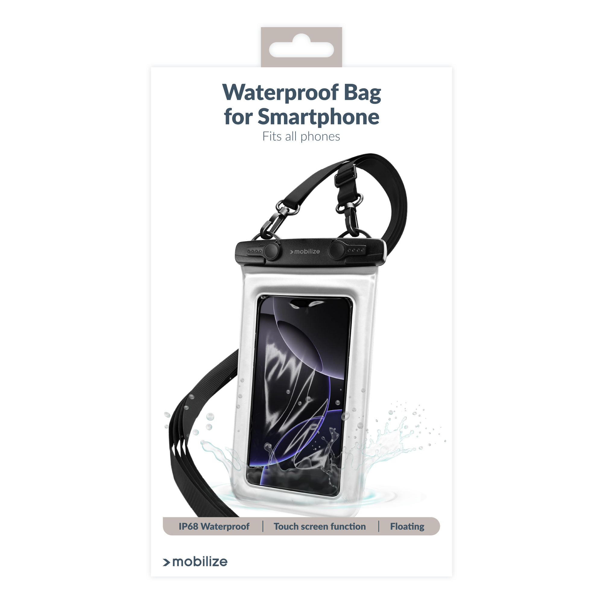 Mobilize Universal Waterproof Floating Bag incl. Lanyard White - Afbeelding 6